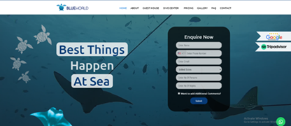 Blueworld Maldives project screenshot